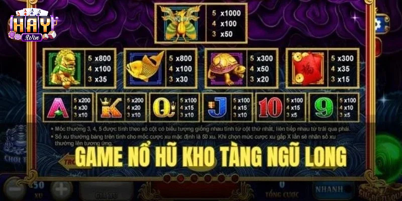 Hình ảnh năm rồng xuất hiện giữa không gian kho báu mang phong cách phương Đông