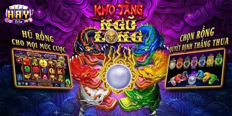 Kho báu, ngọc quý và các biểu tượng rồng được bố trí trên giao diện